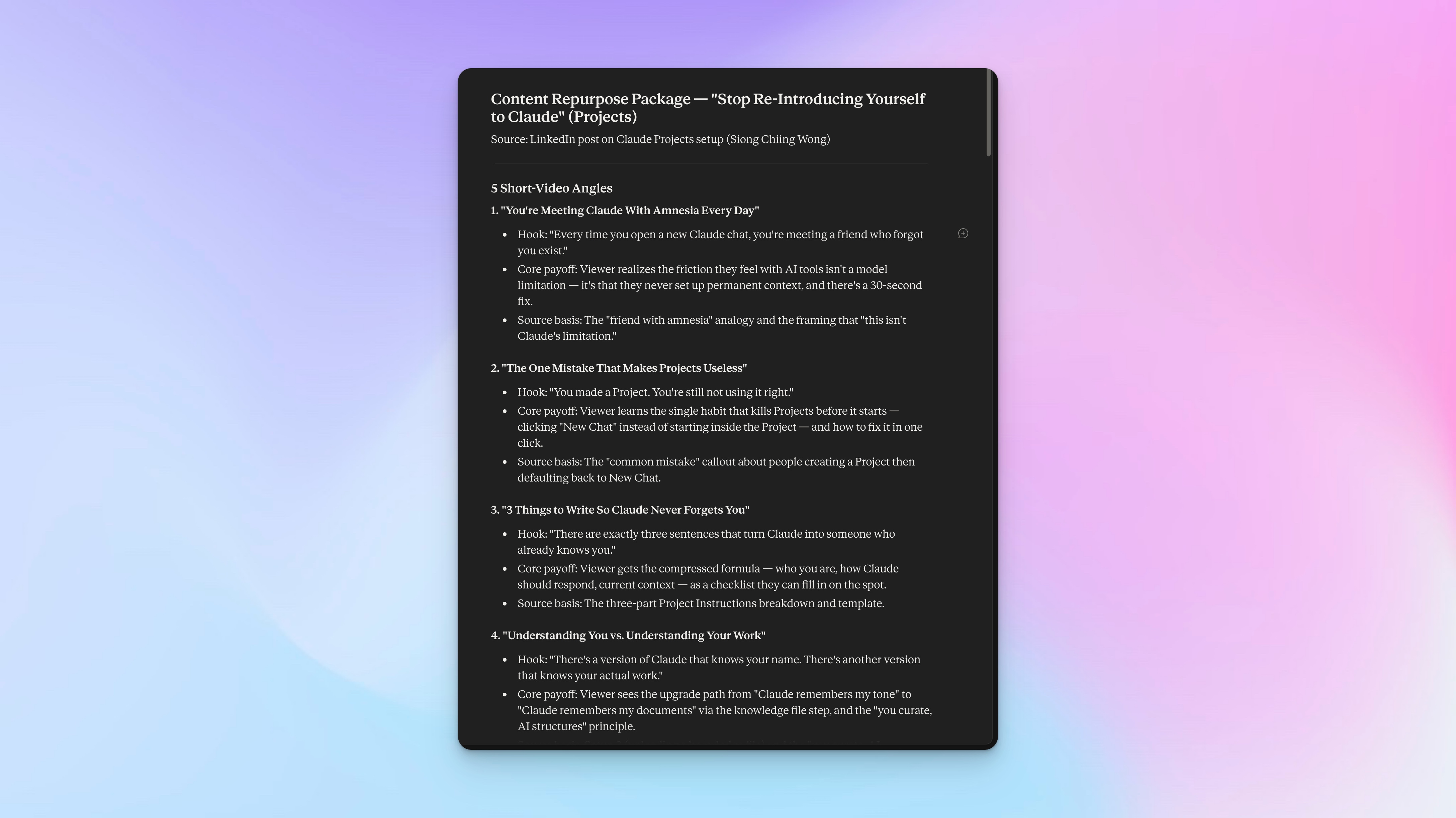 Content Repurpose Package 預覽